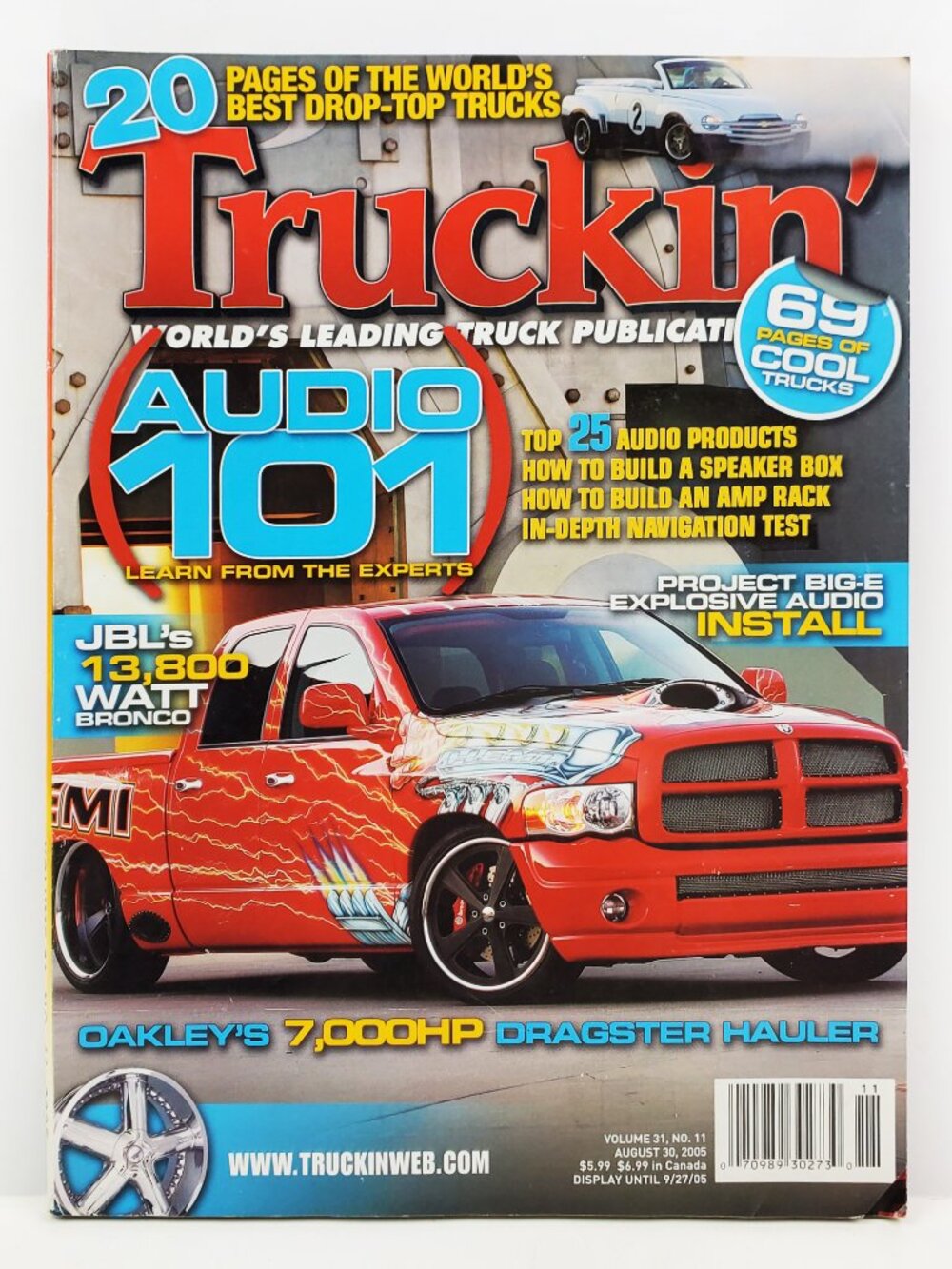 Truckin' Magazine VTG August 2005 Bronco HEMI Ford Chevy Ranger Goodguys Audio